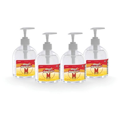 NCAA Maryland Terrapins 16oz Pump Top Hand Sanitizer - 4pk