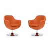Set of 2 Caisson Faux Leather Swivel Accent Chairs - Manhattan Comfort - 2 of 4