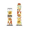 Cat Coquillette Peaches Green Leaves 42mm/44mm Silver Apple Watch Band - Society6 - 3 of 3