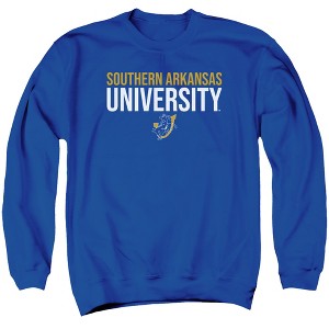 Southern Arkansas University Official Stacked Adult Crewneck Sweatshirt - 1 of 4