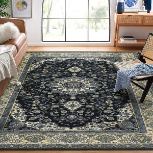 Area Rugs Boho Moroccan Fuzzy Rug Rugs Vintage Bohemian Rug Non-Shedding Carpet, 8' x 10' Gray - 1 of 4