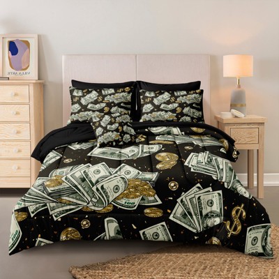 Comforter Set Bed in a Bag – Soft All Season Bedding with Sheets, Pillowcases & Cushion Cover, Lightweight Cozy Quilt
