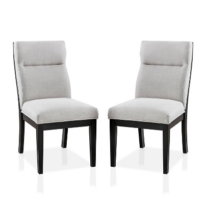 Set Of 2 Sky Upholstered Side Chairs Black/white - Homes: Inside + Out ...
