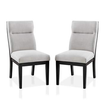 Set of 2 Sky Upholstered Side Chairs Black/White - HOMES: Inside + Out