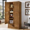 Hommoo 70 Inches Tall Bookcase with Cabinet and Drawer Brown - 4 of 4