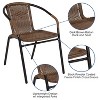 Emma And Oliver 4 Pack Medium Brown Rattan Indoor-outdoor Restaurant Stack Chair : Target