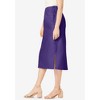 Jessica London Women's Plus Size Comfort Waist Stretch Denim Midi Skirt - 4 of 4