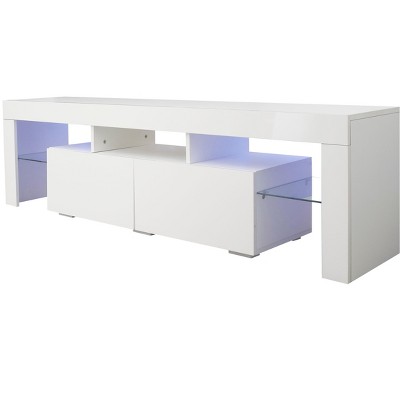NicBex TV Stands for 70 inch TV,Mondern Entertainment Center with 20 Colors LED Light,TV Console for Living Room, Bedroom, Home