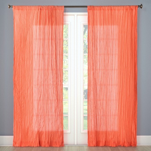 Crushed Sheer Voile Curtain Panel Xhilaration Target