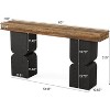 Tribesigns 63"Console Table, Heavy-Duty Look, Modern Entryway Furniture for Living Room, Hallway, Foyer, Brown & Black - 2 of 4