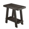 Vynxaria Rich Espresso Side Table Manufactured Wood, 23.5"Wx14"Dx22"H, Overextended Rectangular Top - 4 of 4