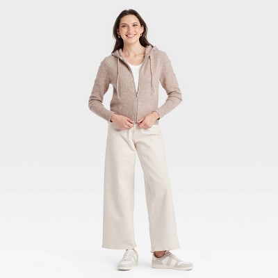 Women's Cozy Knit Zip-Up Hoodie Pullover Sweater - Picture 6 of 6
