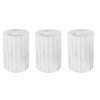 DORESshop 6 in. Height 3-Pack Clear Cylindrical Glass 1 in. Fitter Width Vanity Pendant Flush Mount Light Shade - 2 of 2