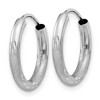 Black Bow Jewelry 2mm, 14k White Gold, Diamond-cut Endless Hoops, 15mm (9/16 Inch) - 2 of 4