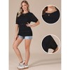 INSPIRE CHIC Women's Crew Neck Summer Casual Lightweight Short Sleeve Hollow Out Crochet Tops - 2 of 4