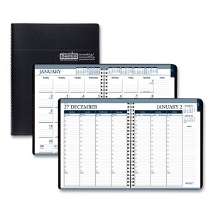 Recycled Wirebound Weekly/Monthly Planner, 11 x 8.5, Black Cover, 12-Month (Jan to Dec): 2025 - 1 of 4