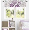 Sweet Jojo Designs Girl Window Valance Treatment 54in. Peony Floral Garden Purple Ivory and Green - 2 of 4