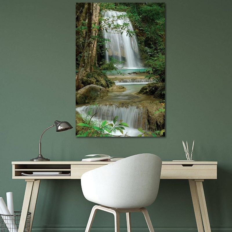 Seven Step Waterfall in Monsoon Forest Erawan National Park Thailand by Thomas Marent Unframed Wall Canvas - iCanvas, 4 of 6