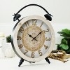 VIP Metal 20.67 in. Brown Traditional Table Clock with Handle - 2 of 4