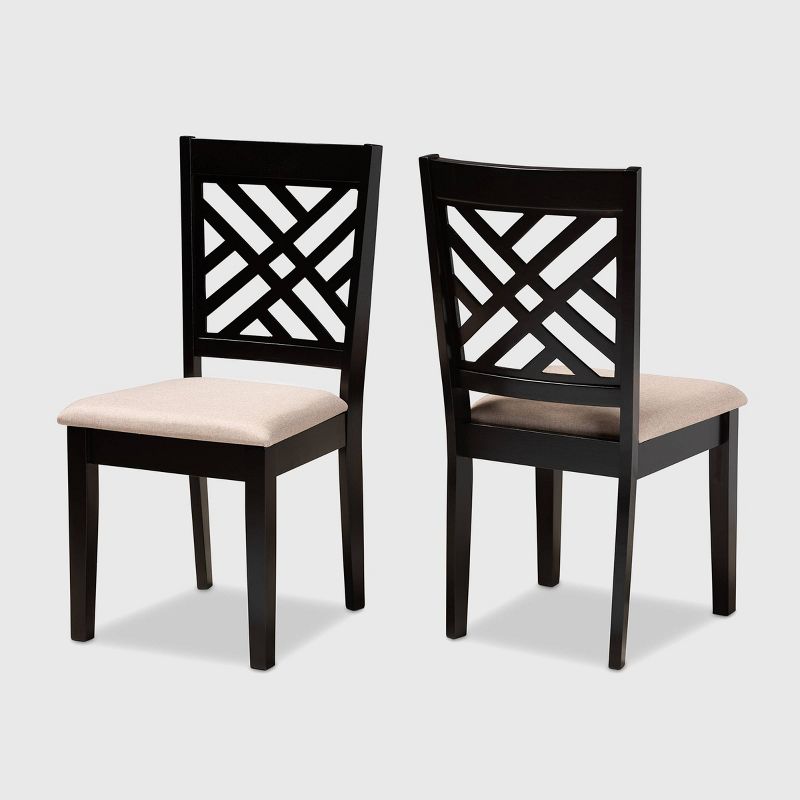 2pc Caron Upholstered Wood Dining Chair Set - Baxton Studio, 1 of 8