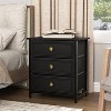 CIPACHO 2 Piece Black 20 Tall 3 Drawer Nightstand Set Ideal for Living Room to Organize Small Essentials and Brighten Your Space - 2 of 4