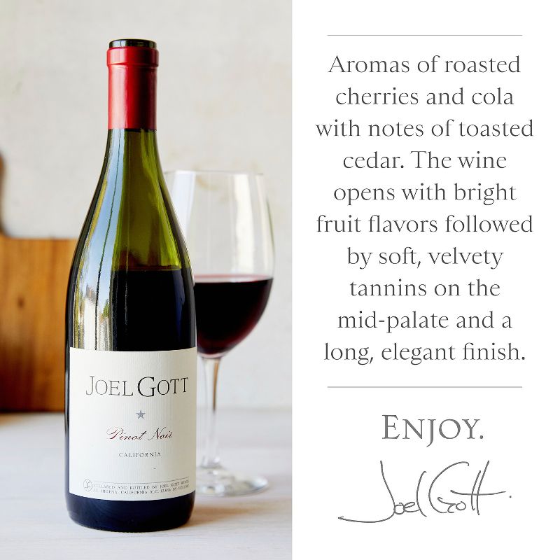 Joel Gott CA Pinot Noir Red Wine - 750ml Bottle, 5 of 9
