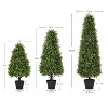 poetree 2.5/3/4 ft Artificial Topiary Boxwood Tree, Faux Shrub in Pot for Indoor/Outdoor,Home Decor - 2 of 4