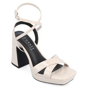Journee Collection Womens Zorana Mid Heel Platform Sandals - 1 of 4