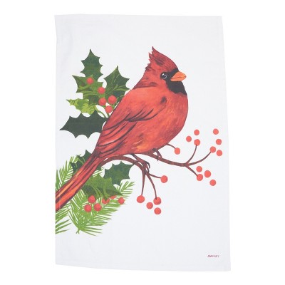 C&F Home Winter Cardinal Printed Cotton Flour Sack Kitchen Towel