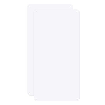Unique Bargains Aluminum Reflective UV Protected White Blank Metal Signs 2 Pcs