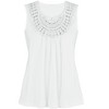 Collections Etc Stylish Crochet Trim Easy-Fit Sleeveless Top - 4 of 4