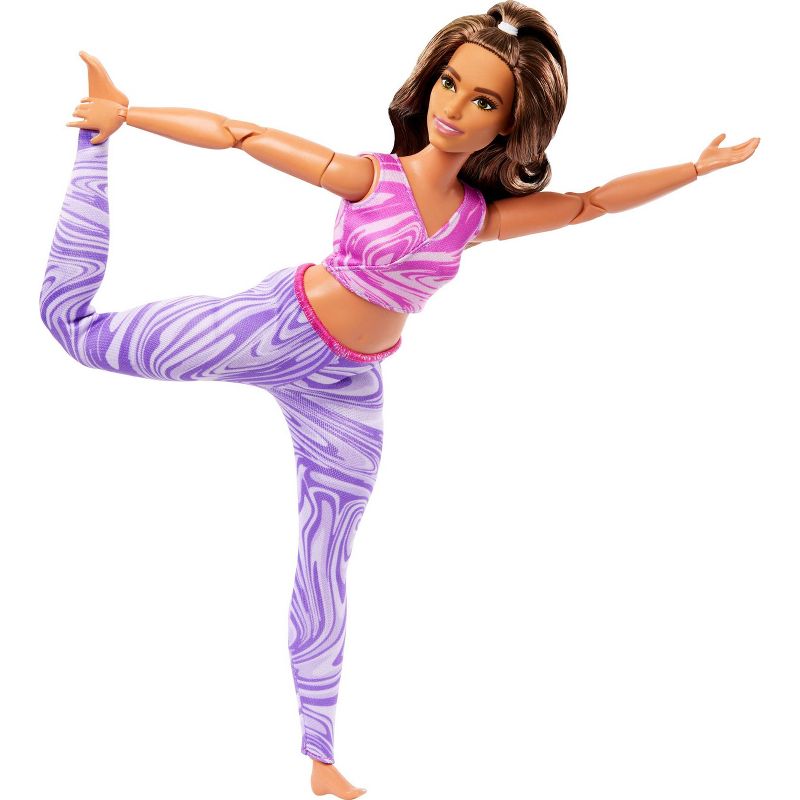 Barbie Made to Move Brunette Fashion Doll with Curvy Body, Removable Top &#38; Pants, 22 Bendable Joints (Target Exclusive), 5 of 8