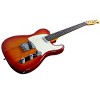 Monoprice Retro DLX Plus Solid Ash Electric Guitar - Cherry Burst, With Gig Bag, Ash Body, Maple Neck, Professionally Set-up in the US - Indio Series - 4 of 4