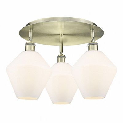 Cindyrella - 3 Light Flush Mount In Industrial Style-11 Inches Tall and 19.75 Inches Wide