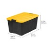 IRIS Storage Bin with Secure Latching Buckles Black Yellow - 3 of 3