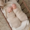 Bleu La La , 100% Luxury Organic Cotton Ribbed Baby Swaddle Blanket for Newborn and Infant Boys and Girls - 2 of 4