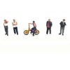 "Lowriders #5" 6 piece (5 People, 1 Bicycle) Diecast Figures Set 1/64 Scale Models by American Diorama - 2 of 4