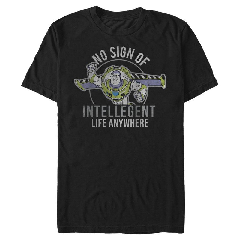 Men's Toy Story Buzz No Sign Of Intelligent Life T-Shirt, 1 of 5