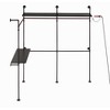 BDELITE Heavy Duty Garment Rack Closet Wardrobe Rack with LED Lights & Shelves, Walk-in Closet System-118.3*15.7*90.55 Inch , Black (Three) - 2 of 4