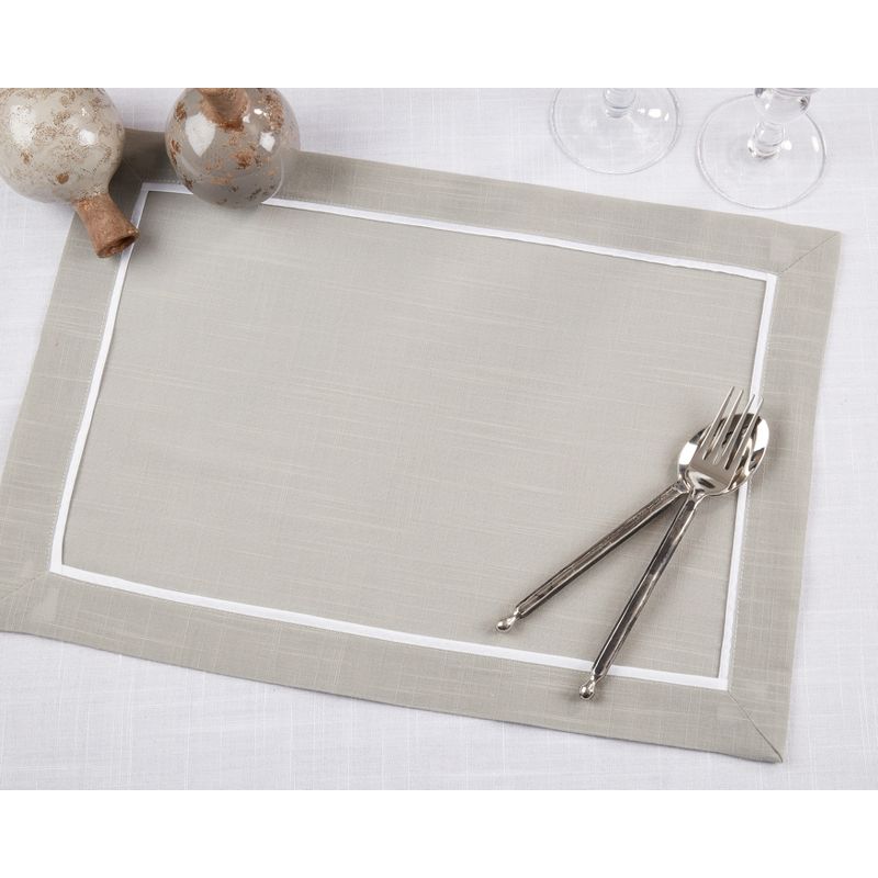 Saro Lifestyle Classic Border Placemats (Set of 4), 4 of 5