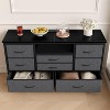 Acekool 8 Drawer TV Cabinet with Socket, TV Console Table Dresser for 50 Inch TV, Adjustable Feet, Storage Organizer - 3 of 4