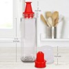 Olive Oil and Vinegar Dispenser Bottle- 16 oz Glass Cruet w Interchangeable No-Drip Spout and Silicone Basting Brush - 2 of 4