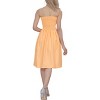 LA LEELA Women's Tube Dress Casual Short Top One Size Apricot Solid - 3 of 4