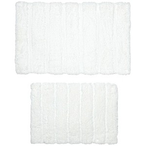 The Lakeside Collection Set of 2 Luxury Stripe Bath Rugs - 1 of 1