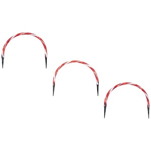 Northlight Set of 3 Candy Cane Arch Outdoor Christmas Pathway Markers - 1 of 4