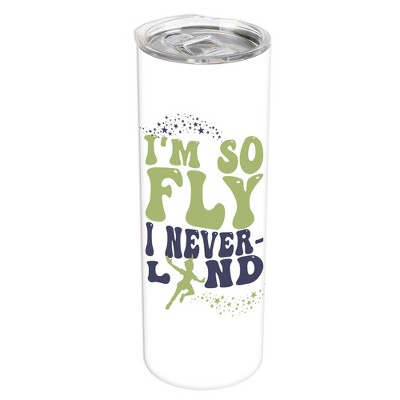 Elanze Designs I Am So Fly I Never Land Whimsical 20 ounce Stainless Steel Travel Tumbler with Lid For Your On The Go Beverages