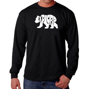 LA Pop Art Explore - Men's Word Art Long Sleeve T-Shirt - 1 of 4