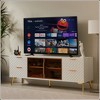 KIGFTSOD Deluxe Sculpted Modern Geometric TV Stand – Aluminum Frame, Tempered Glass Door, 4-Drawer Chest w/Adjustable Metal Feet - 2 of 4