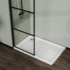 VYNXARIA 34" Shower Screen Door Walk-in Wet-room, Black, 3-panel Style - 4 of 4