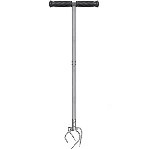 Itopfox Manual Twist Tiller, Steel Garden Claw Cultivator with 4 Curved Claws and Soft Rubber Handle for Gardening Bed and Plant Box - 1 of 4